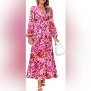 Elegant Floral Long Sleeve Dress